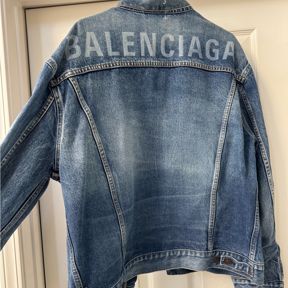 Balenciaga Faded Blue Denim Jacket